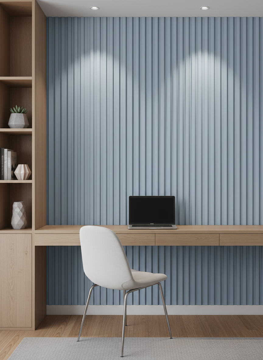 Soft & Elegant Interiors Using Pastel Louvers Panels | Bombay Decoratives